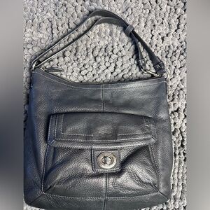 Coach Penelope Convertible Soho bag in black pebbled leather